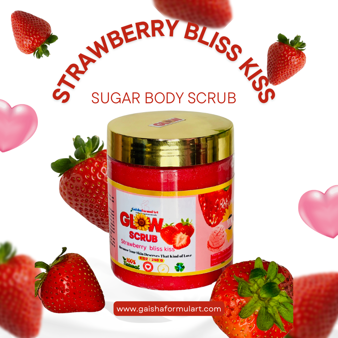 STRAWBERRY BLISS KISS BODY SCRUB/Natural glow/Remove dark spots, unified your skin tone