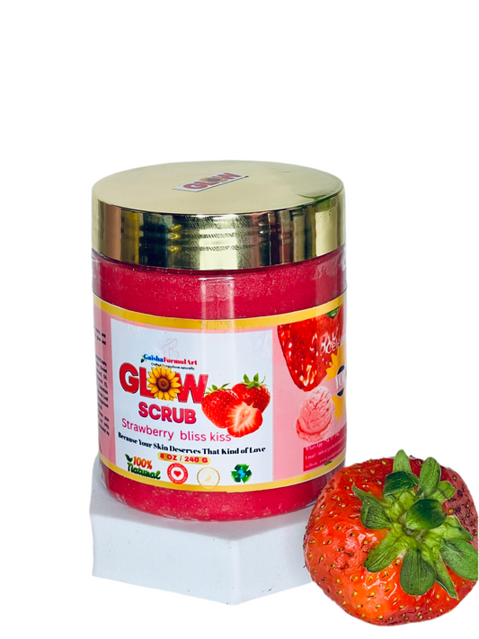 STRAWBERRY BLISS KISS BODY SCRUB/Natural glow/Remove dark spots, unified your skin tone